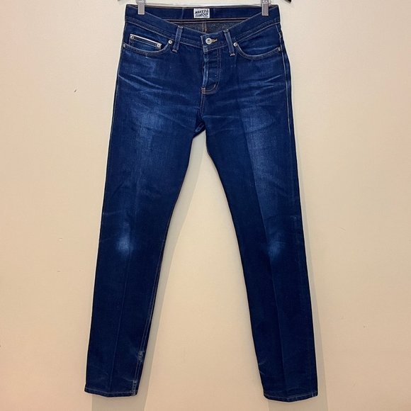 Naked & Famous Weird Guy Button Fly Tweed Fill Selvedge Denim Jeans Mens 31 X 33